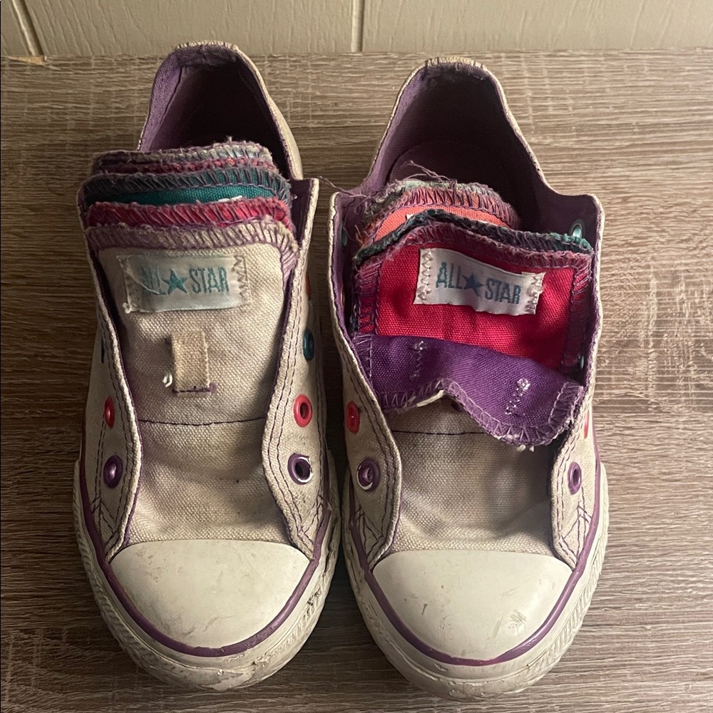 Converse Kids Sneakers - Purple and White